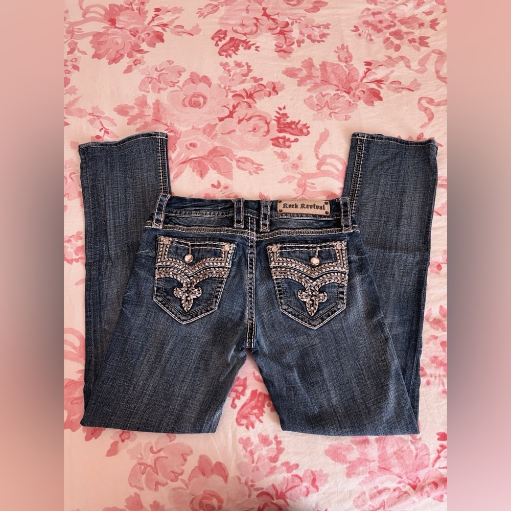 Rock Revival dark wash straight leg jeans